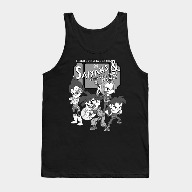 Saiyans and their vegetable names Tank Top by Juandamurai